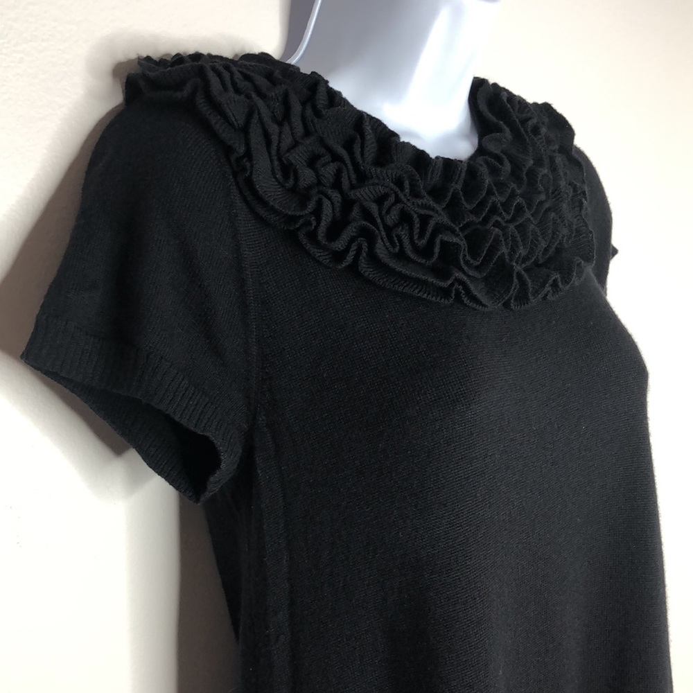 Susana Monaco Womens Black Extra Fine Merino Wool Sweater Dress - Picture 3 of 12